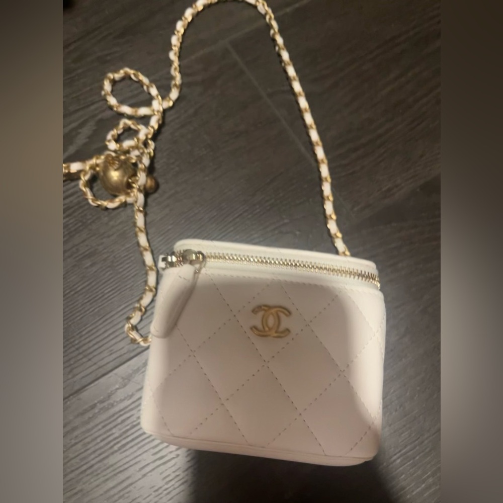 Chanel white cross bag for sale